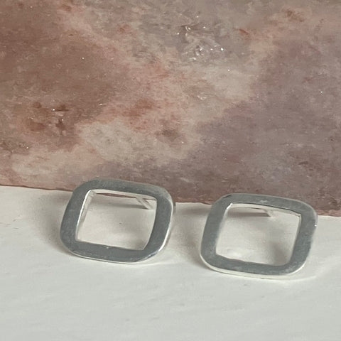 Open Square Post Earrings