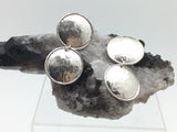 Brushed Double Disk Post Earrings