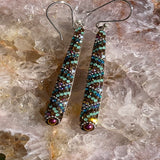 Long Drop Mosaic Earrings
