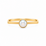 Pearl Minimalist Square Ring