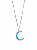 Turquoise Crescent Moon Necklace