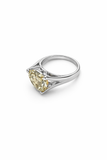 Green Amethyst Triangle Stone Ring
