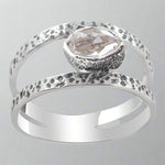 Herkimer Diamond Double Band Setting