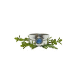 Glass Titanium Raised Stone Ring