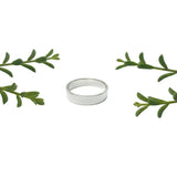 Glass Titanium Raised Stone Ring