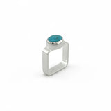 Turquoise Azure Square Ring