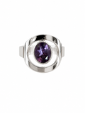 Gemstone Open Oval Ring