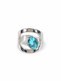 Gemstone Open Oval Ring