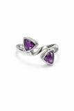 Two Stone Triangle Ring