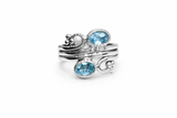 Two Stone Oval Ring