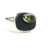 Gemstone Oval Hollow Adjustable Ring