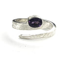 Coil Gemstone Adjustable Ring