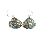 Teardrop Round Medium Mosaic Earrings