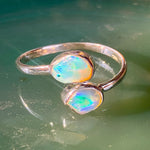 Ethiopian Opal Double Twister Ring