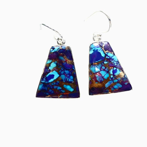 Blue Copper Turquoise Earrings