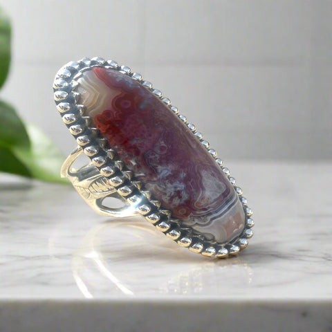 Crazy Lace Agate Large Ring