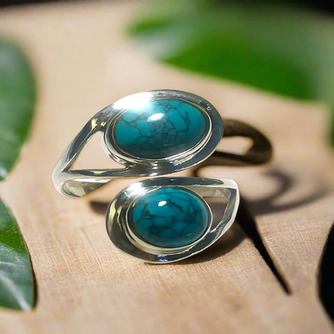 Turquoise Double Stone Ring