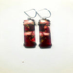 Red Rose Dahlia Earrings