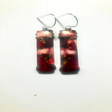 Red Rose Dahlia Earrings