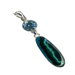 Azurite Malachite & Blue Topaz Pendant