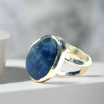 Blue Kyanite Oval Ring