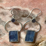 Blue Kyanite Sliced Earrings