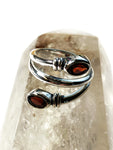 Double Stone Twist Ring