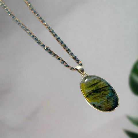 Labradorite on Labradorite Necklace