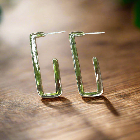 Rectangle Hoop Earrings