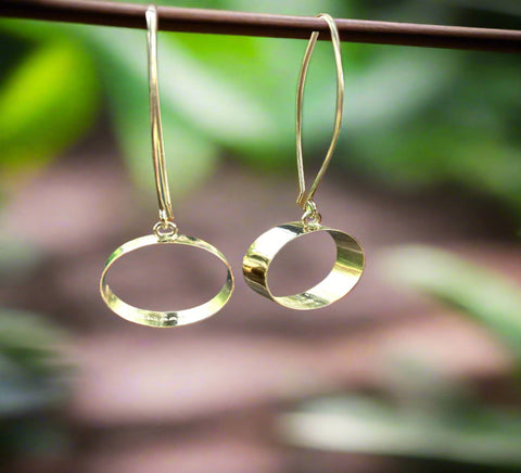 Open Circle Dangle Earrings