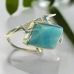 Larimar Diamond Style Ring