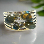 Labradorite  Four Stone Ring