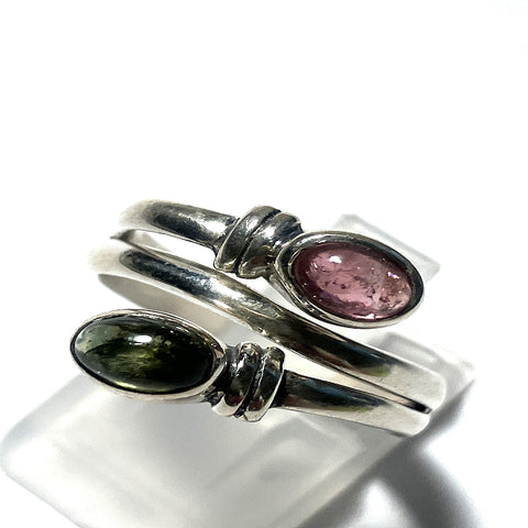 Double Stone Twist Ring