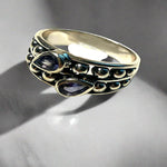 Iolite on Ball Band Ring