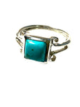 Turquoise Minimalist Square Shape Ring