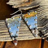 Studded Triangles Earrings