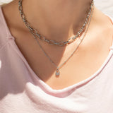 Circle Charm Chain Necklace