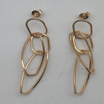 Double Twisted Oval 18k Gold Post Dangles
