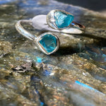Apatite Blue Double Twister Ring