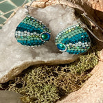 Teardrop Round Medium Mosaic Earrings