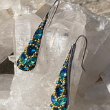 Curved Drop Mosaic Earrings