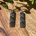 Rectangle Large Drop Mosaic Earrings