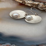 Coin Pearl Dangle Earrings