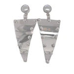 Studded Pearl Triangle Post Earrings