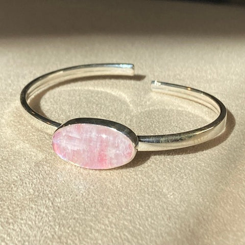 Pink Moonstone Twister Bracelet